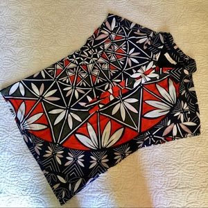 Tory Burch Tropical Print Silk Shirt